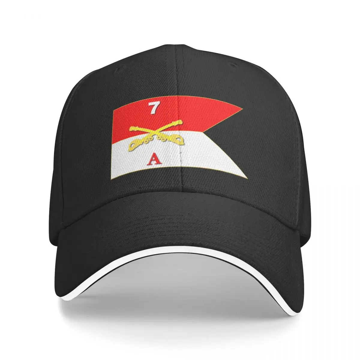 Army - A Co Guidon - 7th Cavalry Cap Baseball Cap hats baseball cap Men's hat Women's