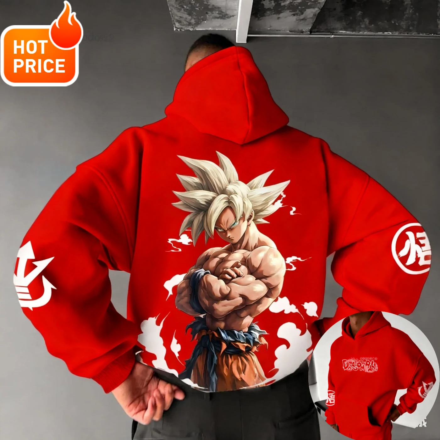 Son Goku Saiyan Dragon Ball Anime Streetwear Winter Mannen Oversized Hoodie Harajuku Vintage Vrouwen Capuchon Lange Mouwen