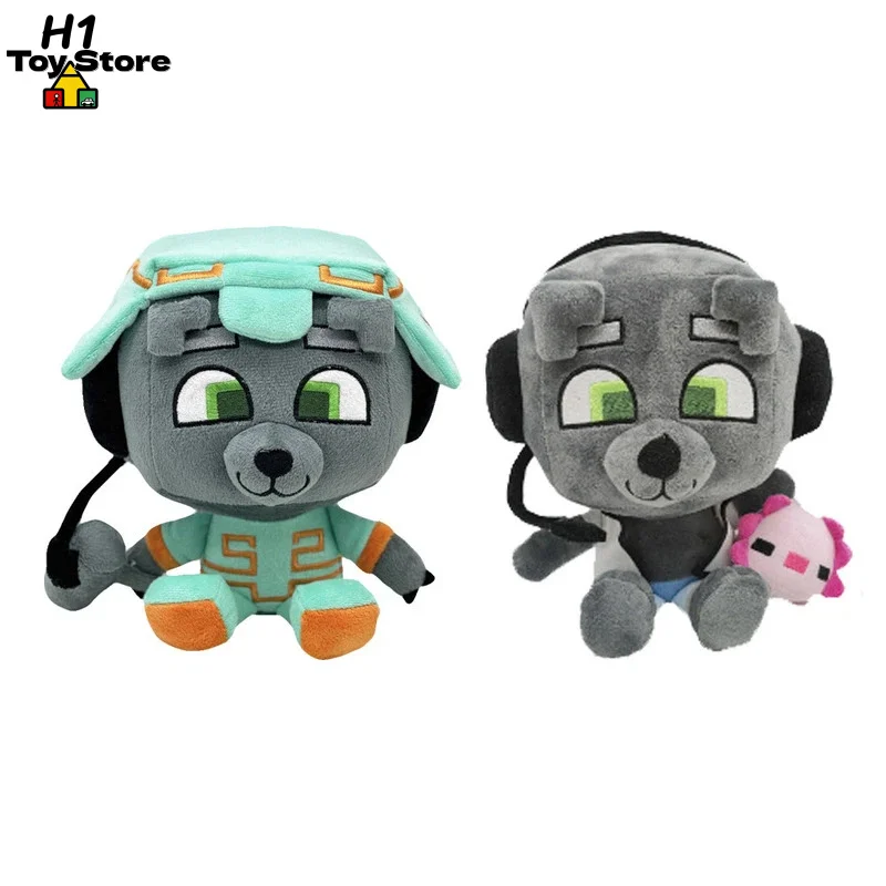 

Милая плюшевая игрушка в стиле волка Bobicraft GitD с наушниками, светящаяся в темноте, мягкая анима, креативная коллекционная кукла «Собака из наушников»