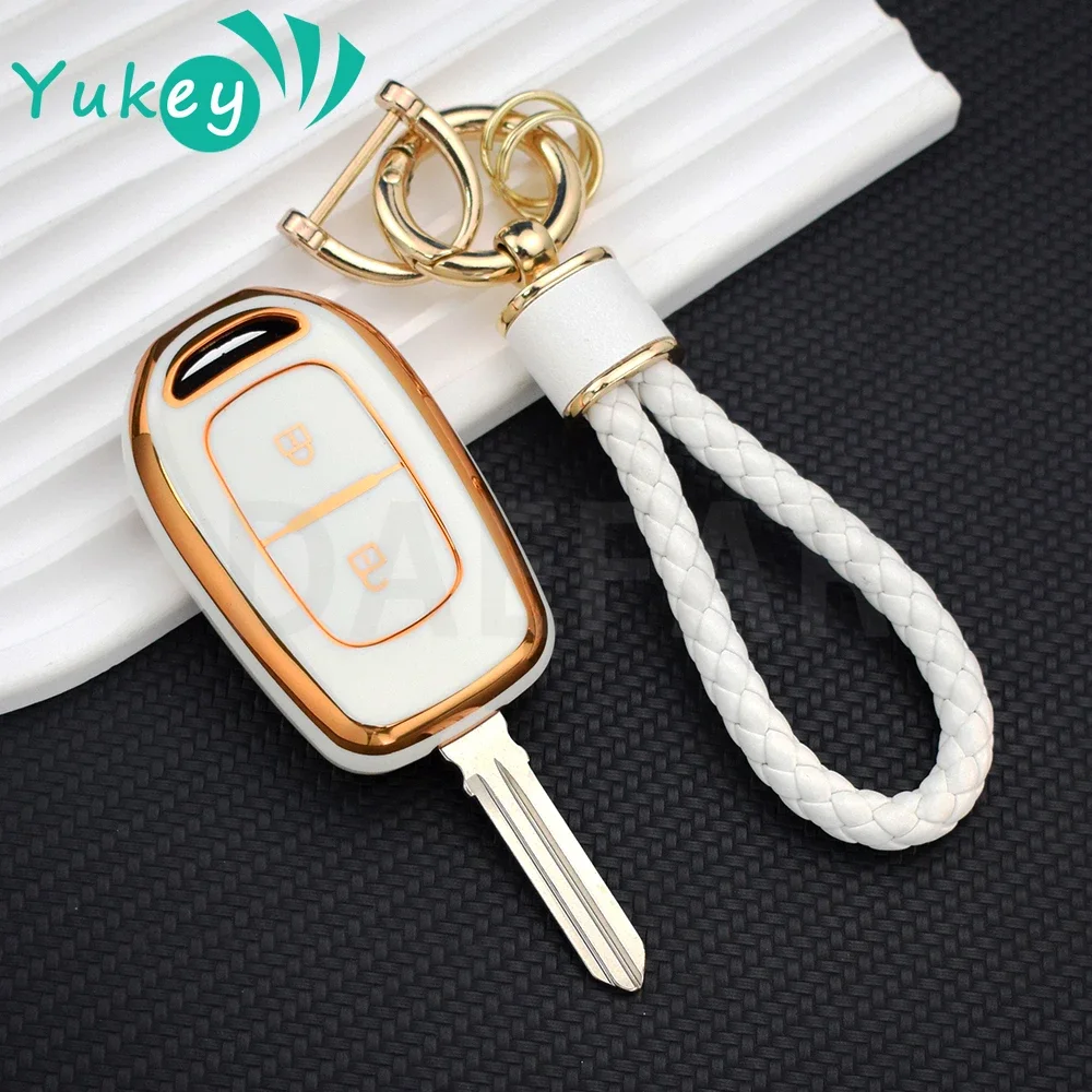 2 Buttons TPU Car Key Cover Case Shell for Renault Duster Dacia Scenic Master Megane 2016 2017 Auto Accessories