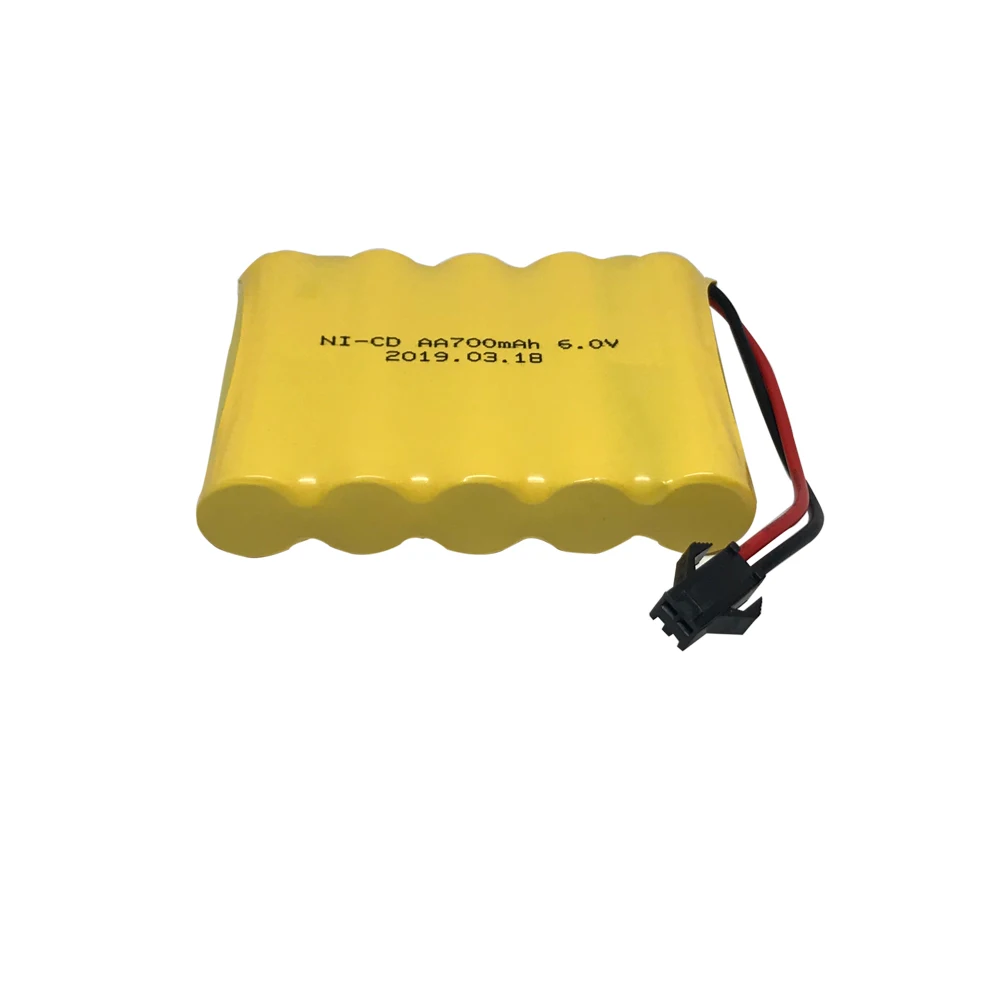 6V 700mah ni-cd 6v AA batterij nicd batterijen pack ni cd voor RC boot model auto speelgoed tank vrachtwagens Gratis verzending