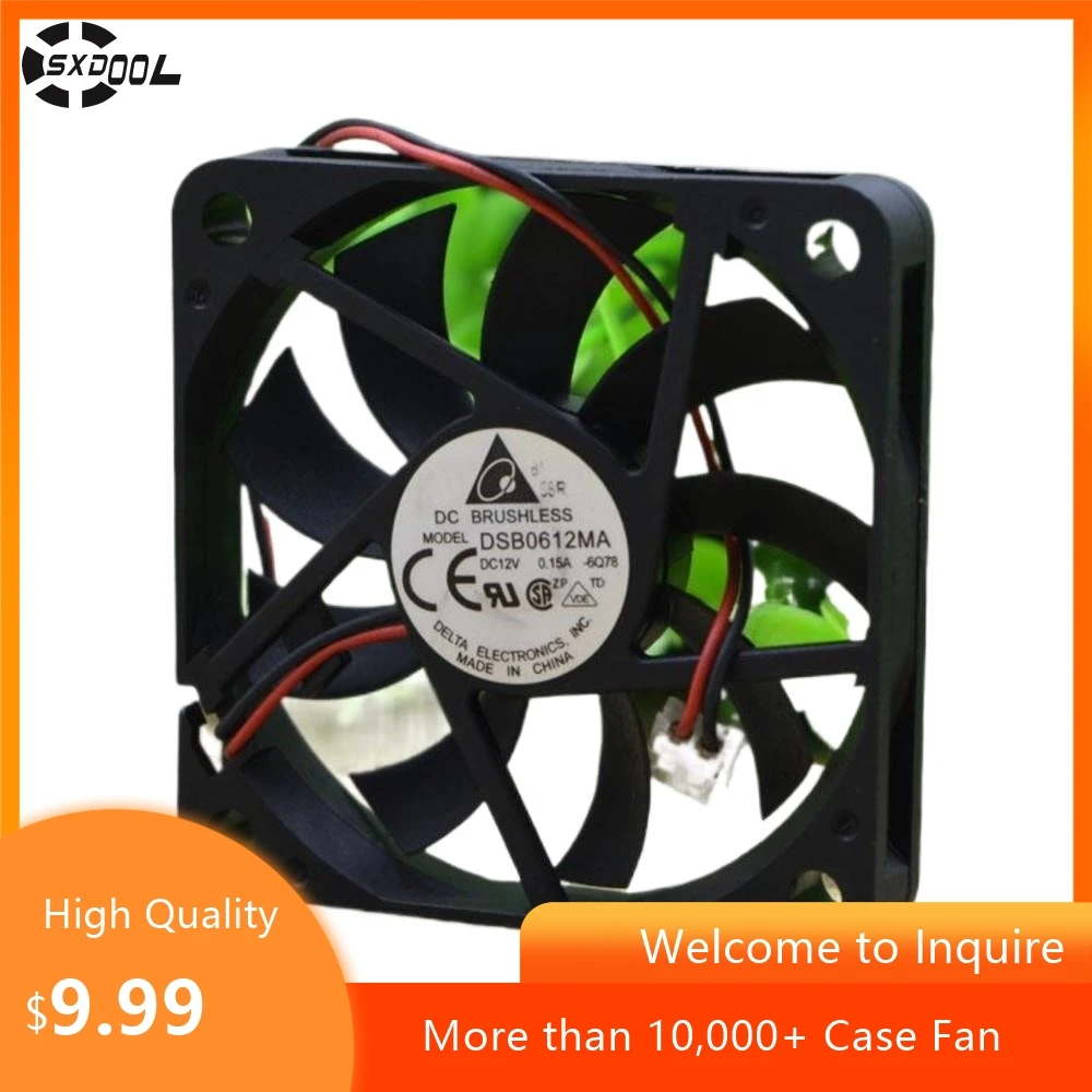 

For Delta 6010 DSB0612MA 12V 0.15A 2-Wire 2-Pin Cooling Fan, Notebook & Laptop Cooling, CPU Compact Electronics