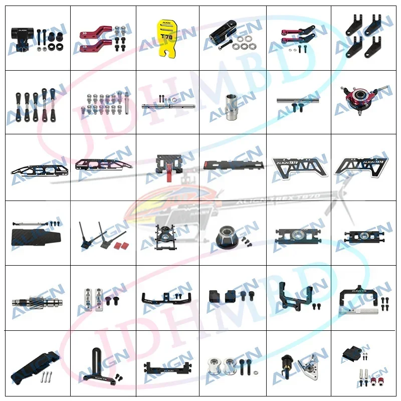 Supn T-rex TB70 części łopata wirnika głównego uchwyt na akumulator anty-obrotowy wspornik sterujący zestaw do TB70 RC Helicopte