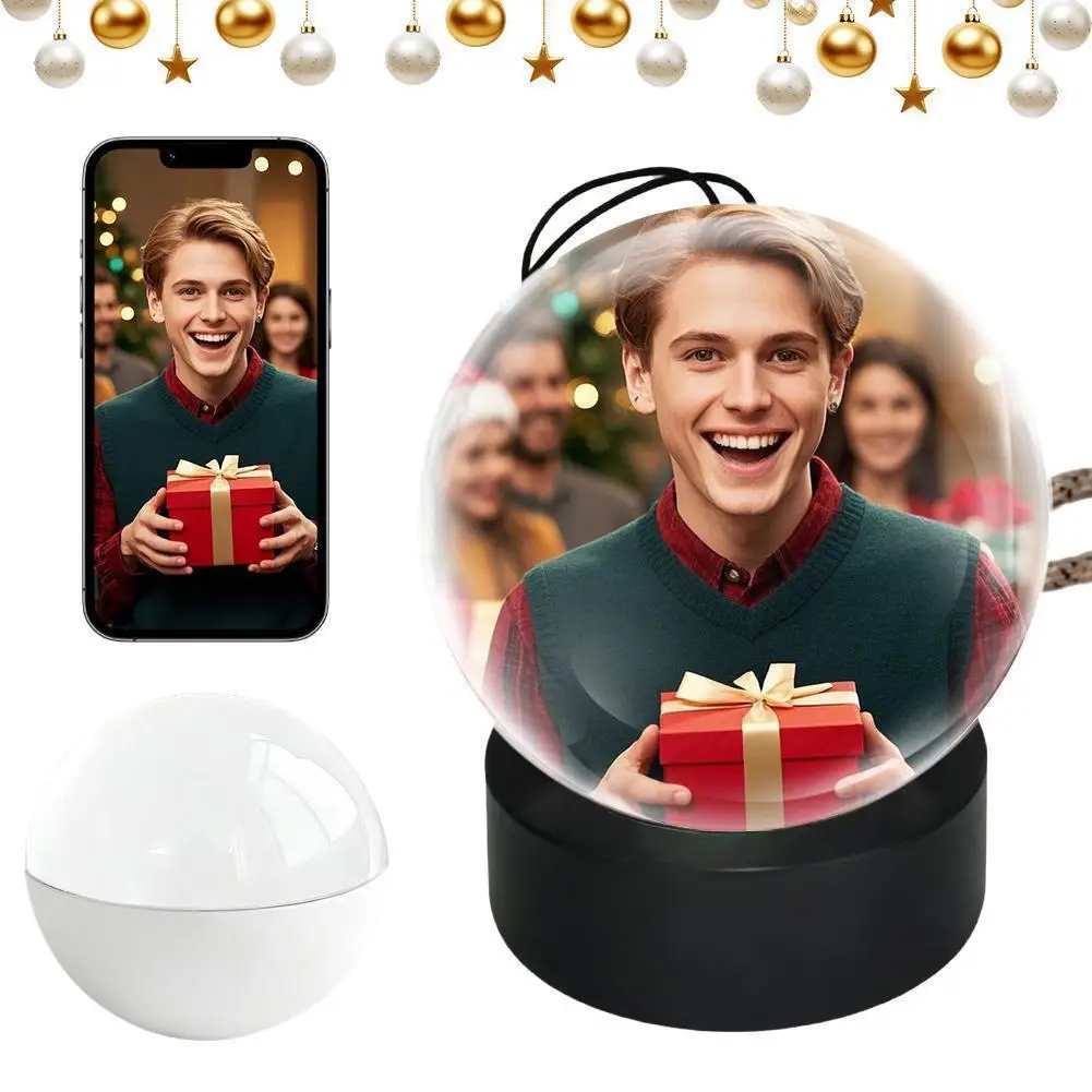 3D Crystal Ball Video Player Audio Video Display Electronic Ball Memory Ball Xmas Gift Souvenir For Family Friends-APP Version