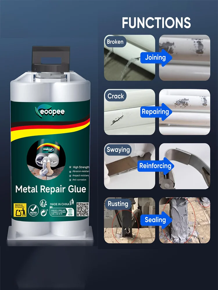 New AB Casting Adhesive for High Temperature Resistant Cold Welding Metal and Plastic Repair Leak Proof Waterproof Pipe Welding