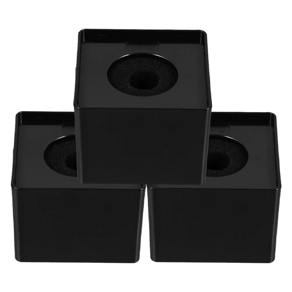 

3Pcs Microphone Flag Station Square Cube Mic Logo Holder Interview Ktv Durable ABS Plastic Accessories Microphone Flag