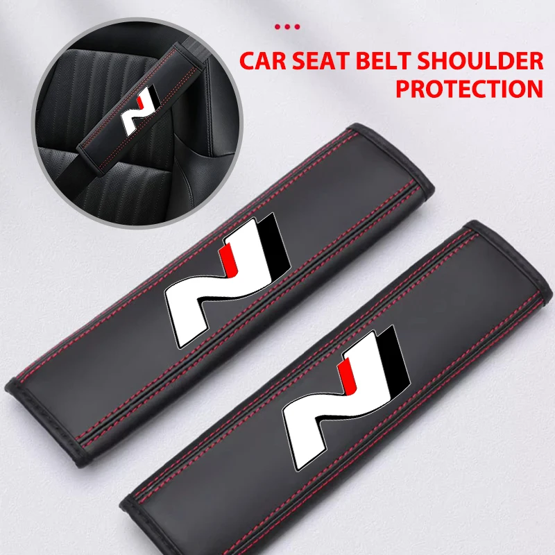 Funda para cinturón de seguridad de coche, hombrera de seguridad ajustable, accesorios para Hyundai N Line i10 I10 2008 2009 2010 2011 2012 2013 2019