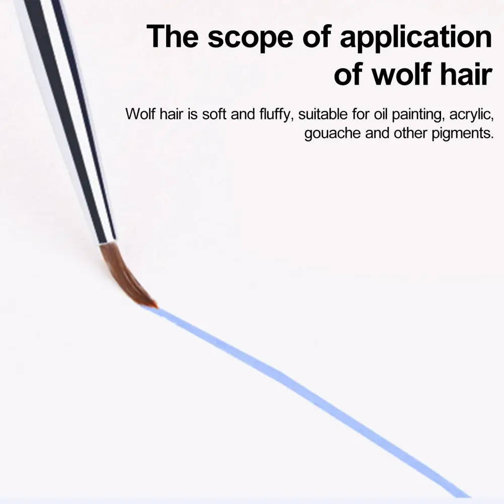 แปรงระบายสีรายละเอียดแปรงระบายสีดีไซน์สามเหลี่ยม6ชิ้น/เซ็ตชุดพู่กันระบายสีละเอียดมากสำหรับอะคริลิกสำหรับขนาดเล็ก