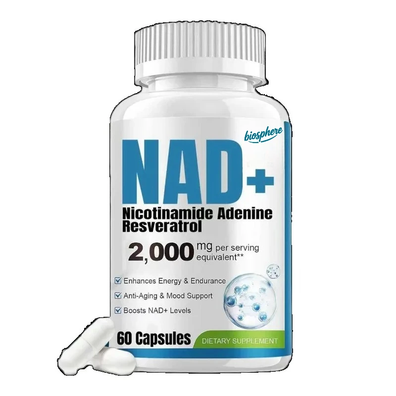 

Liposome NAD 2000 Mg containing trans resveratrol energy support 60 capsules