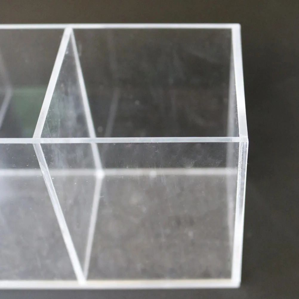 

Transparent Acrylic Makeup Storage Box Organizer Case For Lipstick Brush Container Simple Practical Dresser Rack
