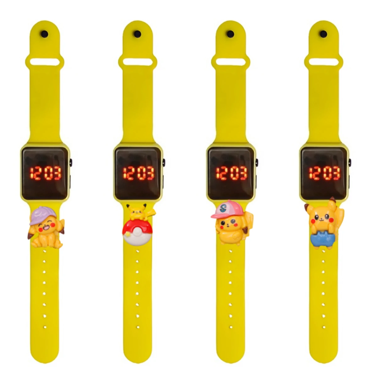 Pokemon Pikachu Children Watch Cartoon Fashion Watches Electronic Digital LED Display Watches Waterproof Holiday Gift Kids Watch