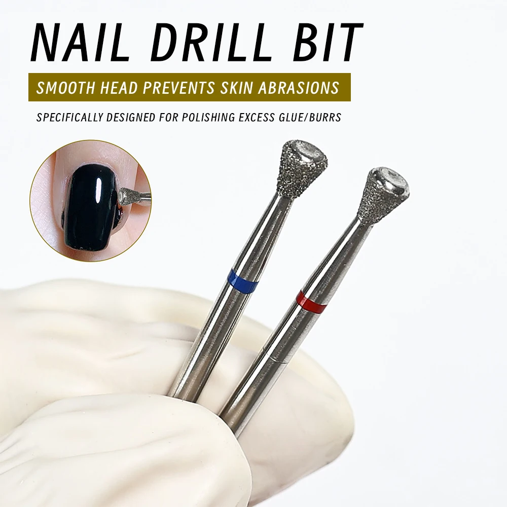 큐티클 클린 네일 드릴 비트 러시안 다이아몬드 밀링 커터 발드 파일 비트 큐티클 제거용 네일 클리너 매니큐어 도구 1개