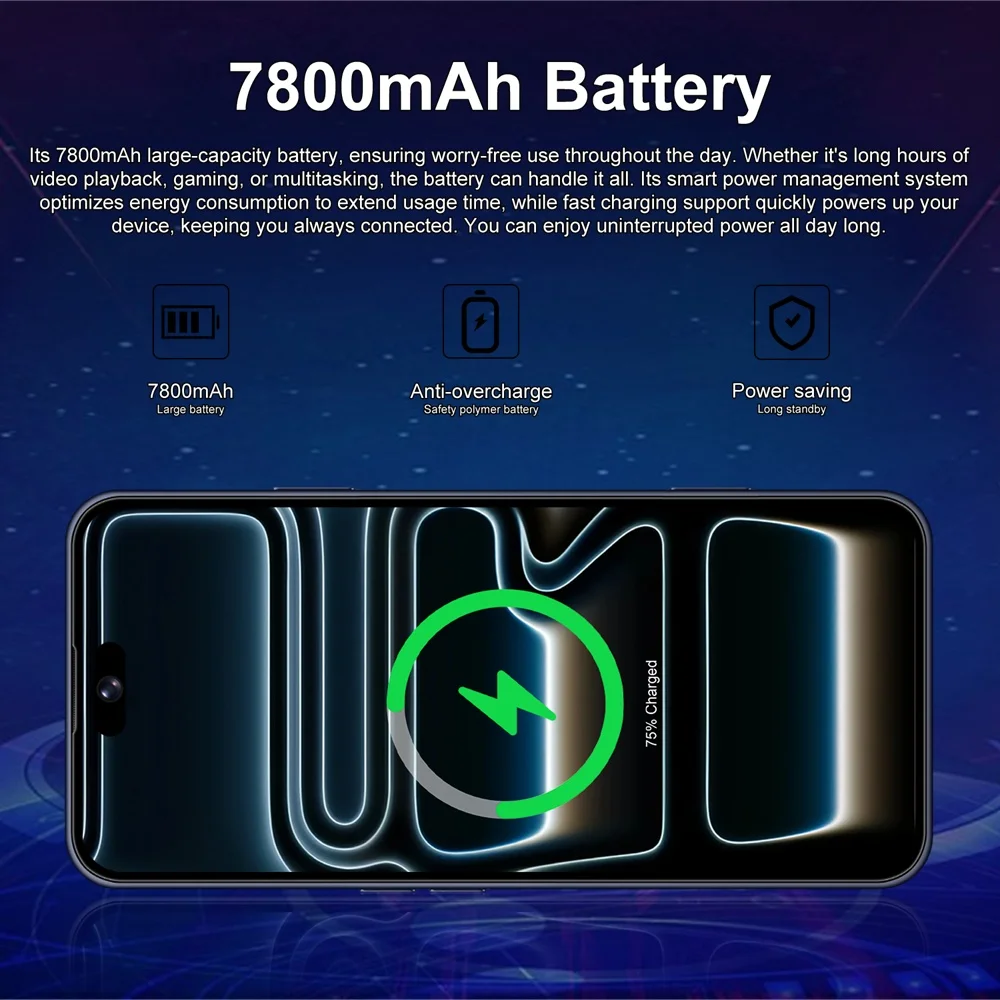 K-Touch 5G Smartphone 17 Pro Max 22G+2TB Cell Phone 7.3inch Full Display Mobile Phones Face Recognition 16+48MP Camera 5G Dual Sim 7800mAh Battery Android 15 Cellphones