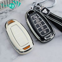 For Hyundai Palisade Limited 2020 Palisade SEL 2023 Elantra Sel Elantra Santa Fe Veloster 5 Bottons Tpu Car Key Case Cover