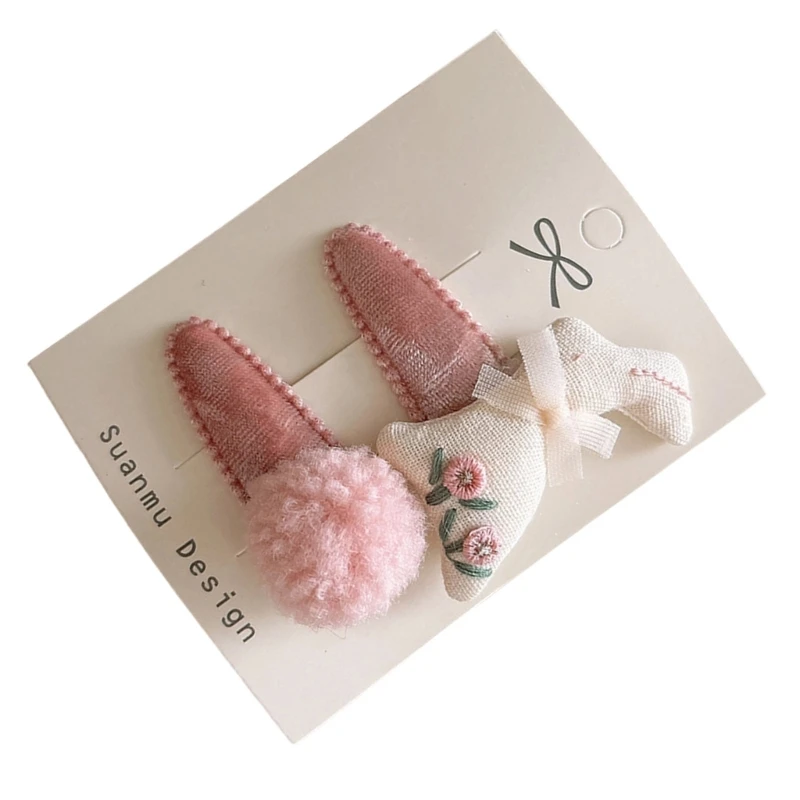  Hair Ties Hairpins For Newborns Elastic Rabbit Ears With Ball Ornaments