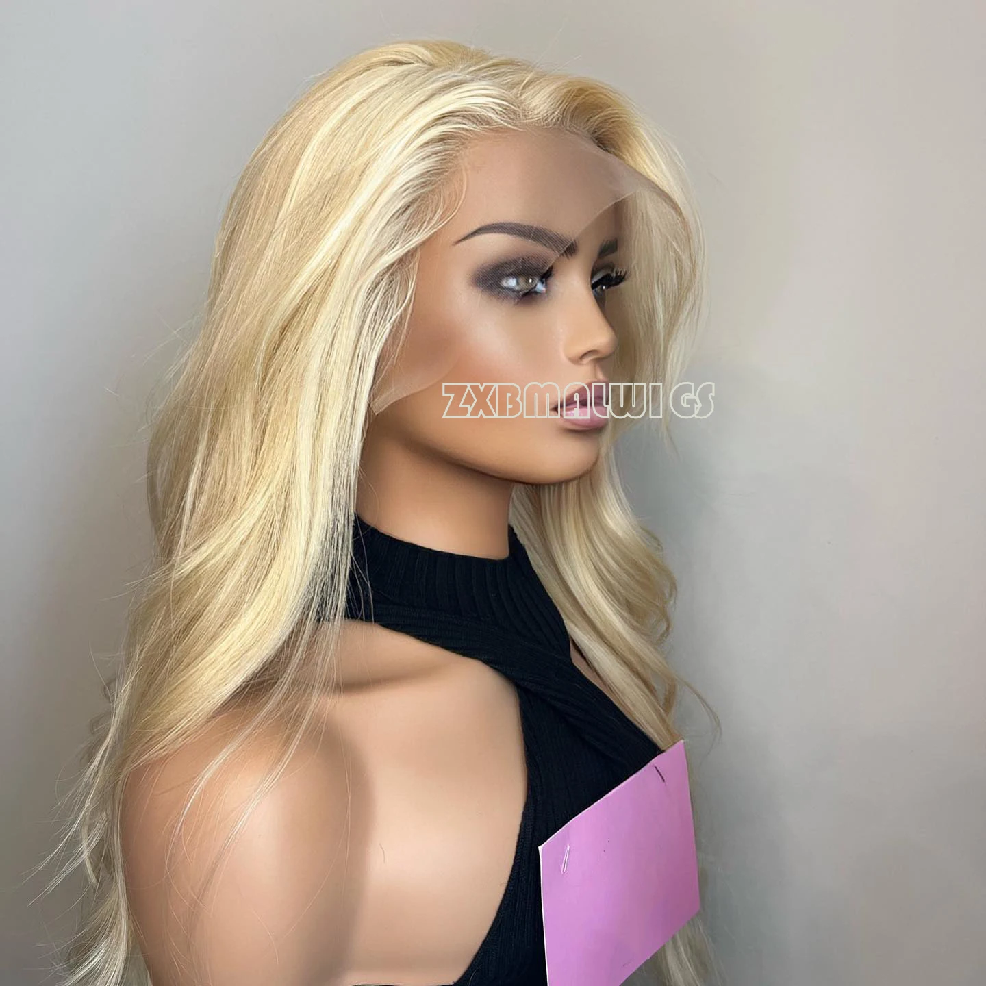 613 شقراء متموجة الشعر الاصطناعية 13X4 الدانتيل الجبهة الباروكات للنساء فضفاض موجة شعر مستعار الدانتيل ألياف مقاومة للحرارة الاستخدام اليومي تأثيري