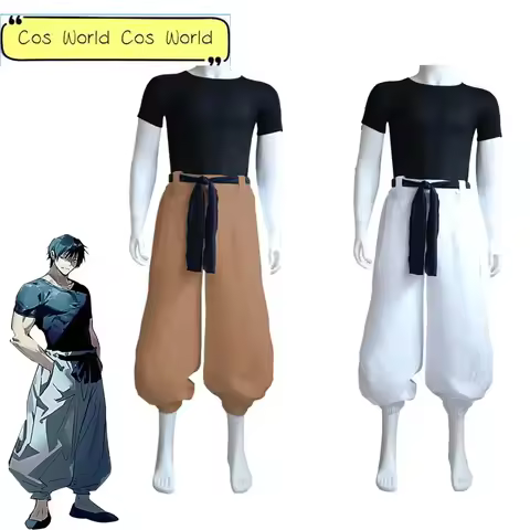 Fushiguro Toji Cosplay Costume Anime Jujutsu Kaisen Aldult Unisex Short Sleeve Pants Halloween Rave Combat Fushiguro Costumes