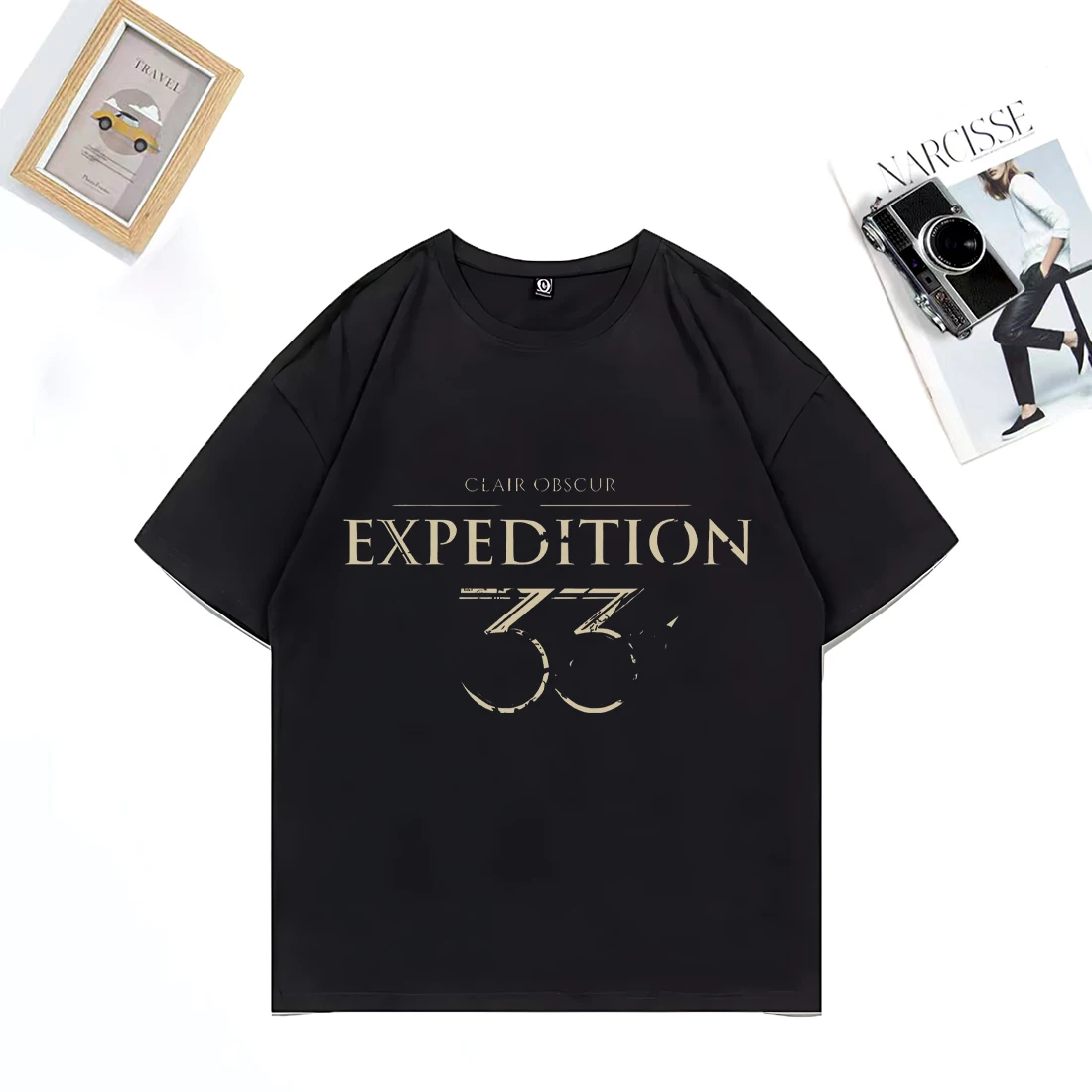 

Футболка Expedition 33 Merch, топы больших размеров 2025 года, модные футболки для пар, повседневная хлопковая летняя винтажная одежда унисекс с короткими рукавами