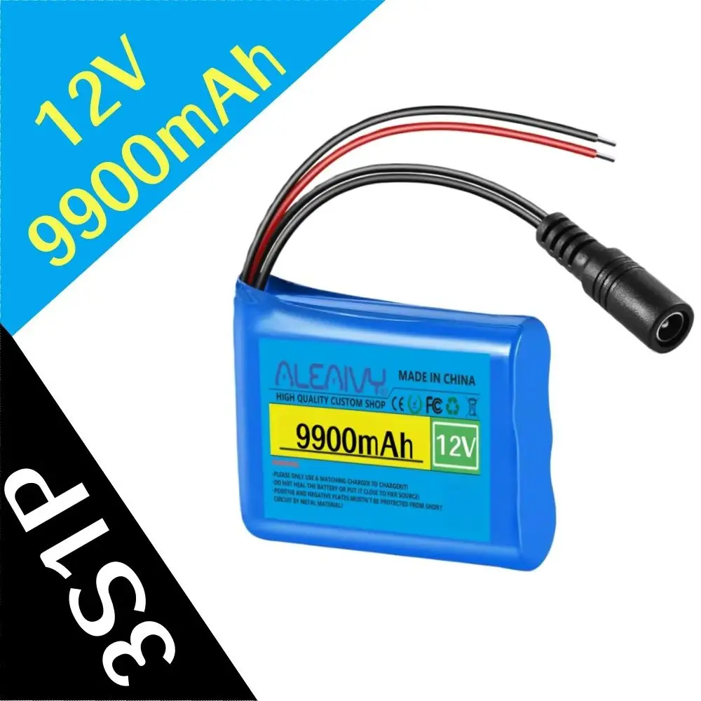 18650 12V 3S1P 9900mAh Battery 18650 Lithium-ion Battery Pack with BMS for Backup Power Supply CCTV Cameras.
