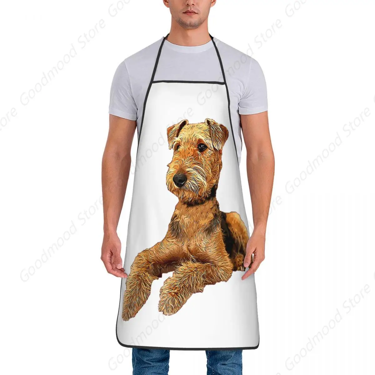 Airedale Terrier Beautiful Dog Apron Chef Cooking Cuisine Tablier Waterproof Bib Kitchen Cleaning Pinafore Women Men Painting