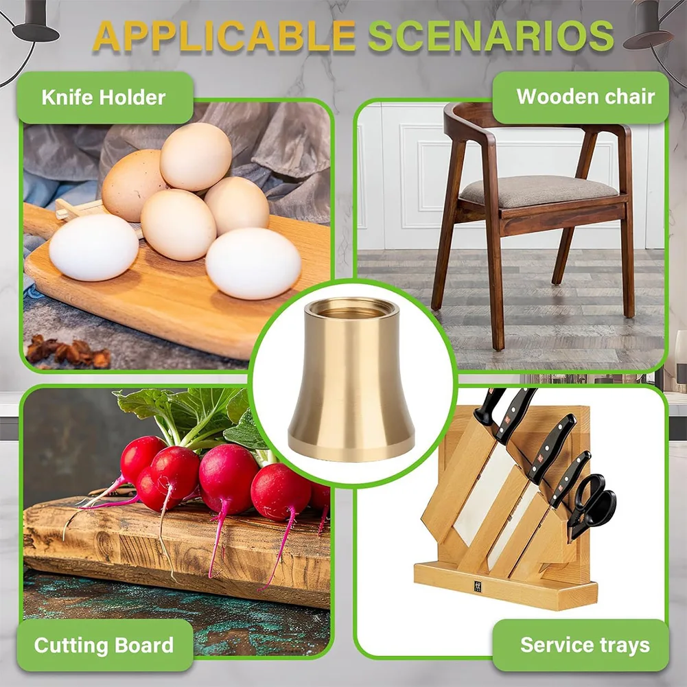 Non-slip Pads Board Feet Set Brass Color Non Slip Pads Secure Fit Polished Finish Anti-skid Design Easy Installation