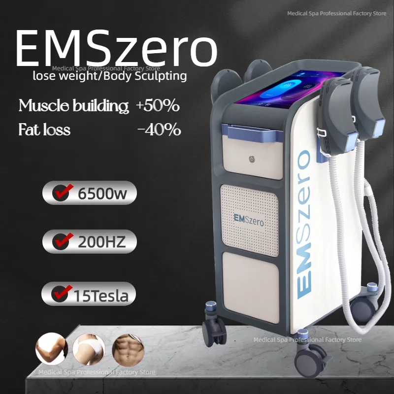 

6500W 15 Tesla EMSZERO NEO RF HIEMT EMS Body Sculpt Machine Eletric Muscle Stimulator Vibration Weight Loss Slimming Muscle Grow