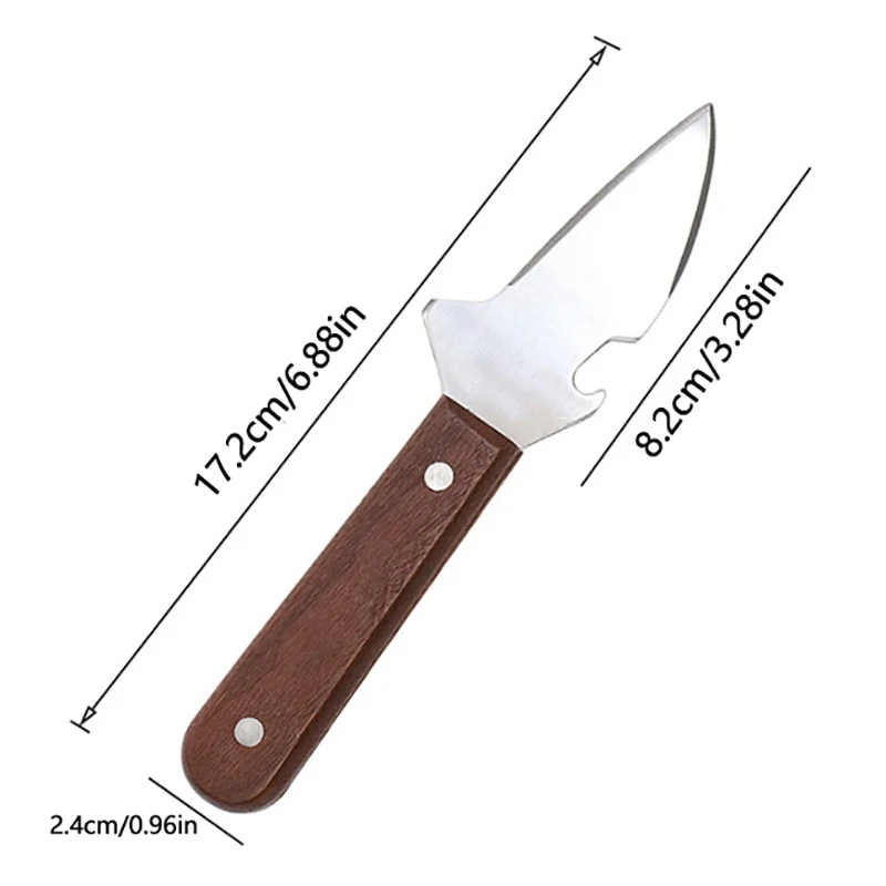 Thickening Stainless Steel Oyster Knife Simple Household Scallop Oyster Shell Opener Commercial Multifunction Shell Prying Tools