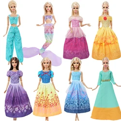 BJDBUS 2 Pcs/Set Princess Dress Gown for 11.5'' Doll 30cm Fairy Tale Party Wear Clothes 1/6 Accessories Kids Handmade Toy Gift