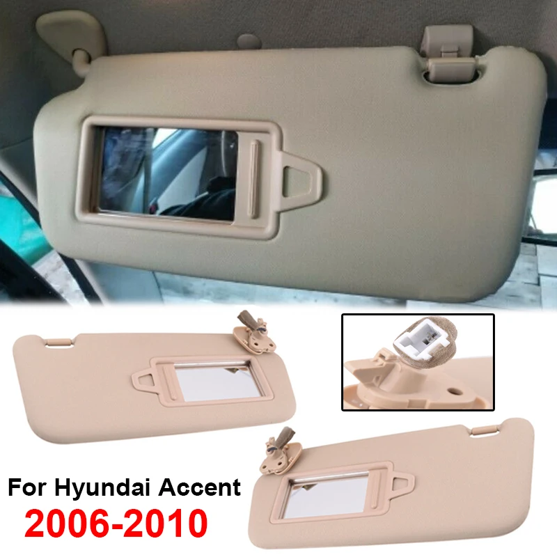 

1/2pcs Car Front Windshield Light Baffle Sun Visor with Makeup Mirror for Hyundai Accent 2006-2010