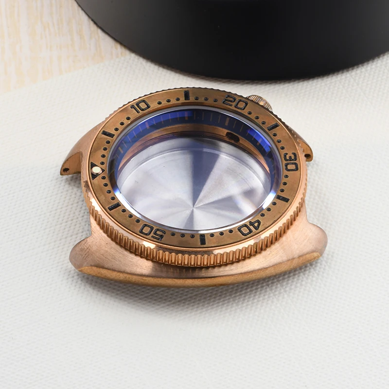 Bronze Watch Case Turtle 6105 Sapphire glass C3 super luminous Fit seiko watch case for NH35/36 Automatic movement Diving watch