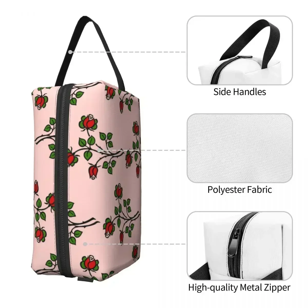 

Capacity Floral Pattern Makeup Case Beauty Storage Toiletry Bags