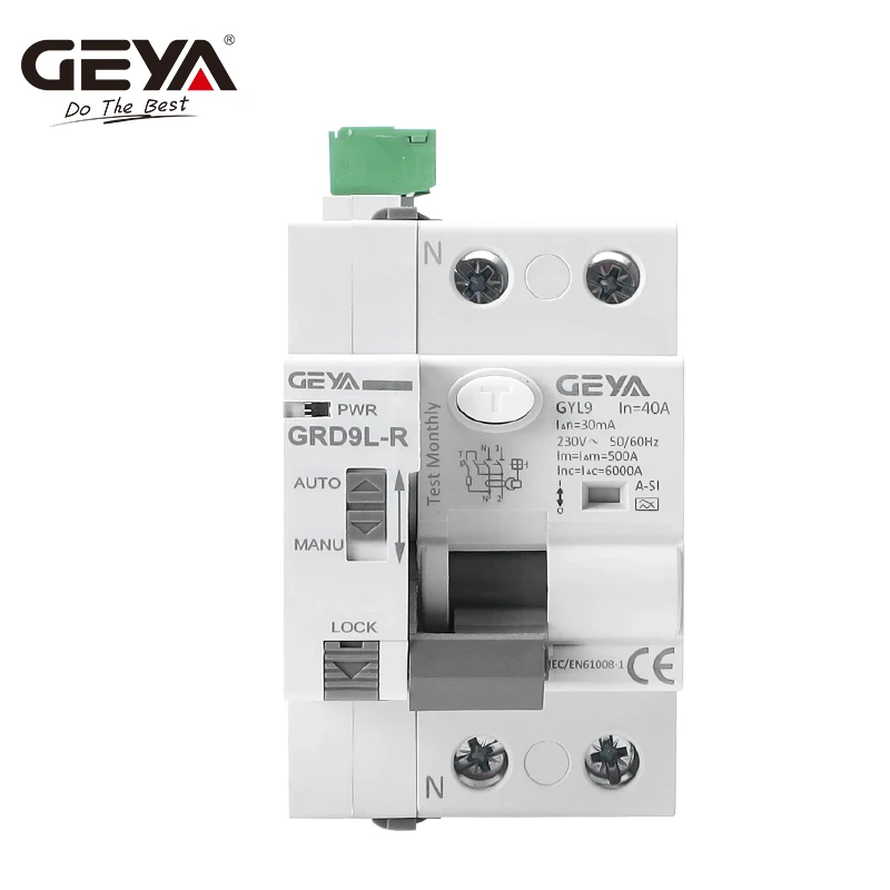 GEYA Type A-SI RCCB Automatic Reclosing Leakage Circuit Breakers 2P 4P 40A 63A 30mA RCD Electromagnetic Super Immunised