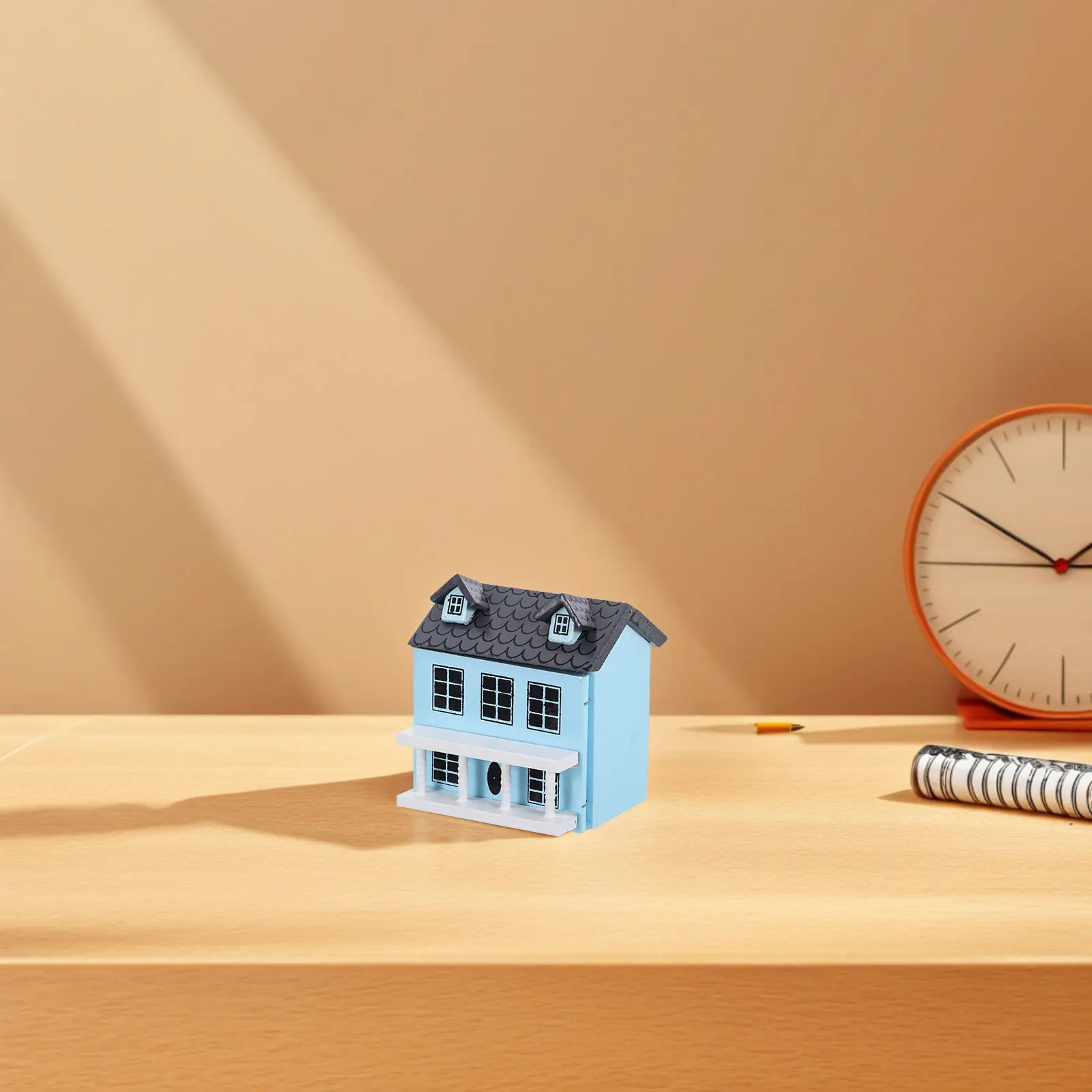 

Миниатюрный деревянный домик: декоративное украшение, очаровательный мини-домик для оформления сцен, микровилла-орнамент