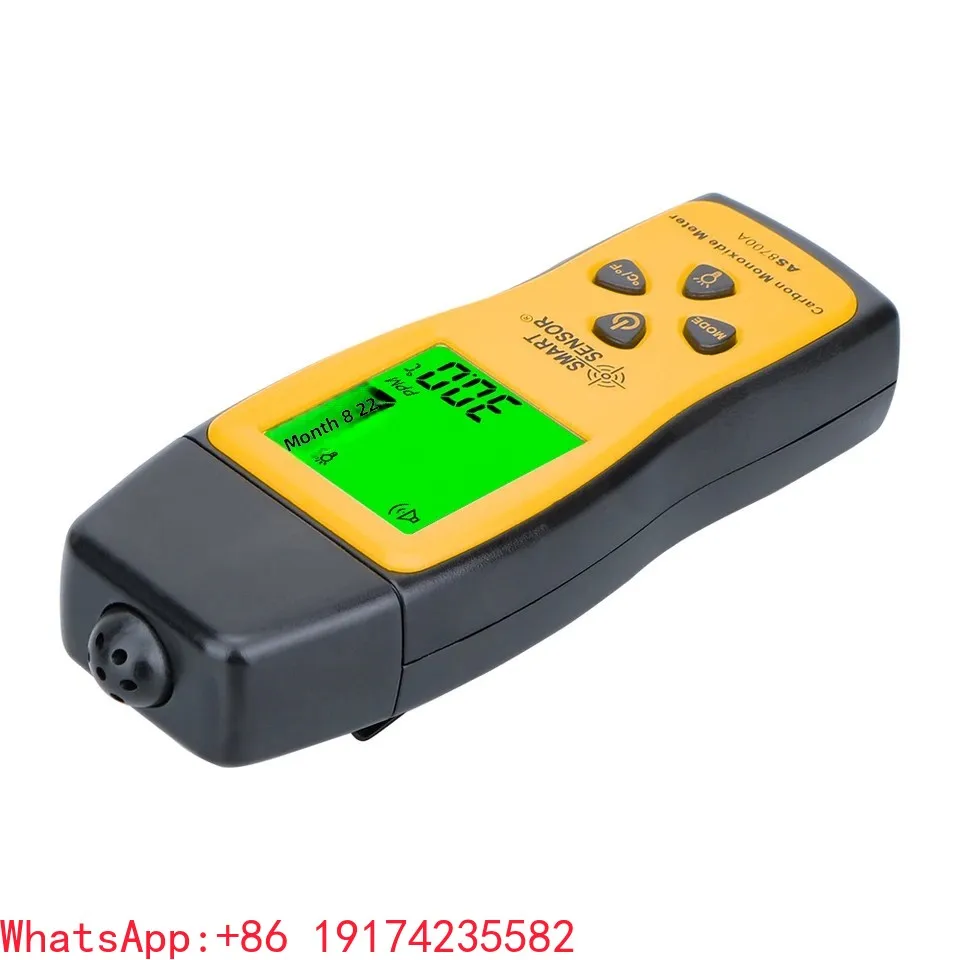 Carbon Monoxide Meter Portable CO Gas Leak Detector High Precision Gas Analyzer 1000ppm Model AS8700A With Alarm Buzzer
