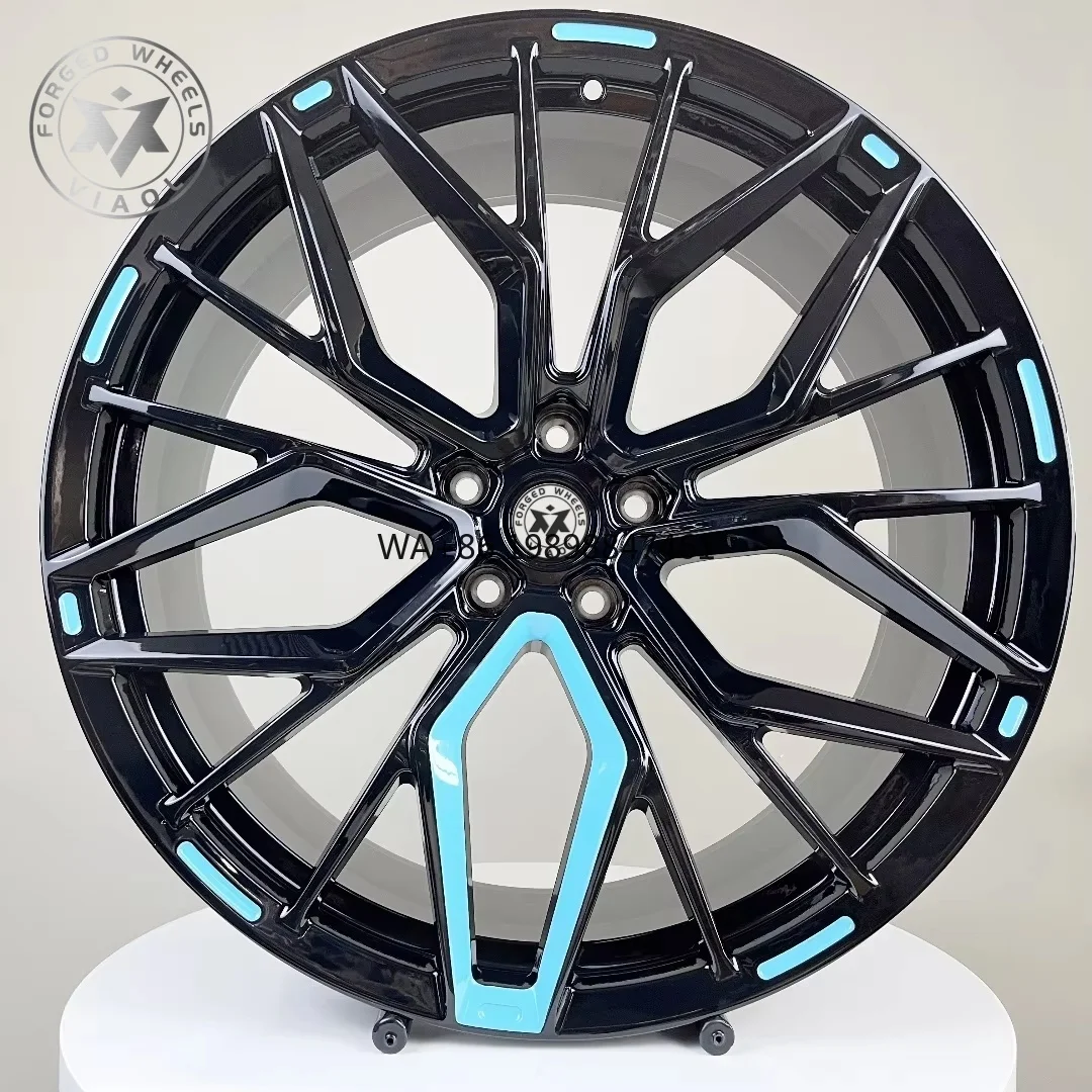 

Customizing Color Forged Aluminum Alloy Wheel Rim Blue Orange Five Spoke 5x120 PCD ET25 4 Pieces Fit for 007 Mode Y