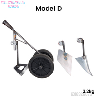 3in1 Multifunctional 2Wheels Power-assisted Weeding Scarifying Hoe, Ditching and Scarifying Triangular Hoe, Agricultural Tools