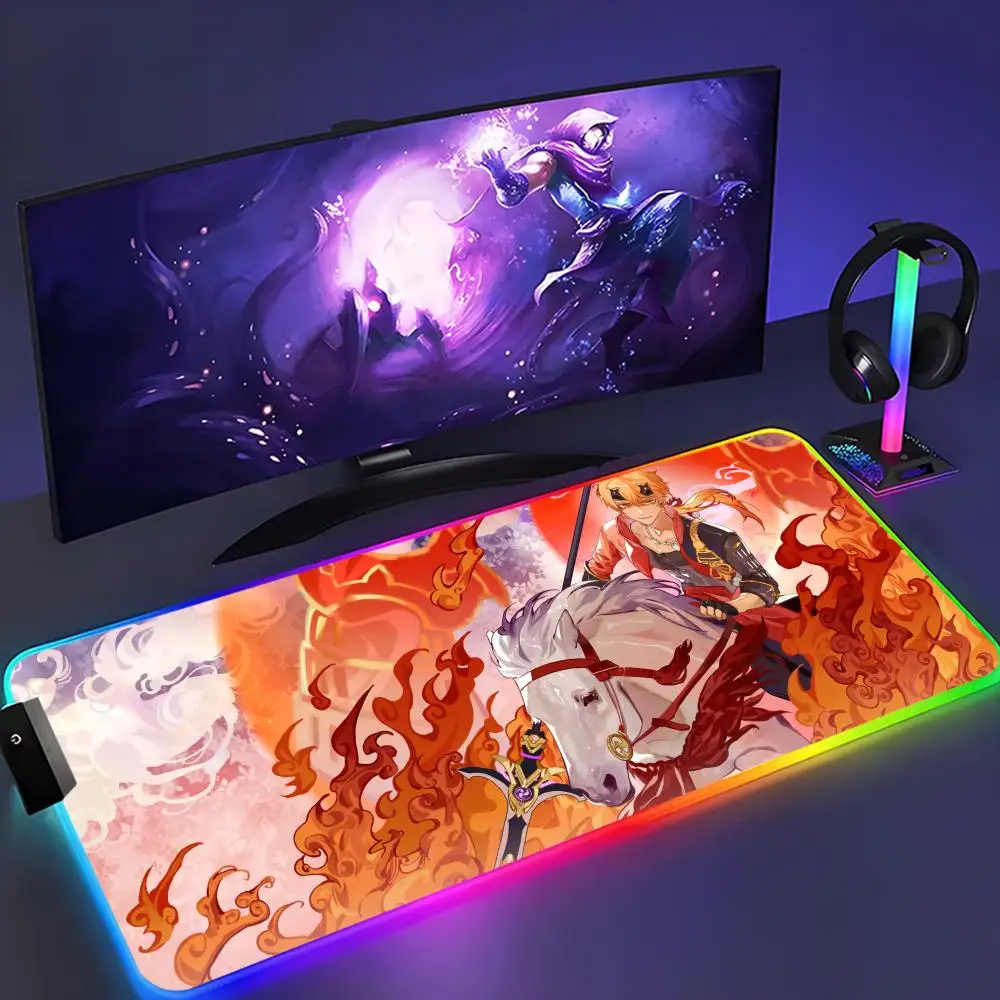 

Коврик для мыши Thomas XXL RGB коврик для мыши Kawaii игровые аксессуары компьютерная клавиатура большой светодиодный настольный коврик с подсветкой коврик для мыши