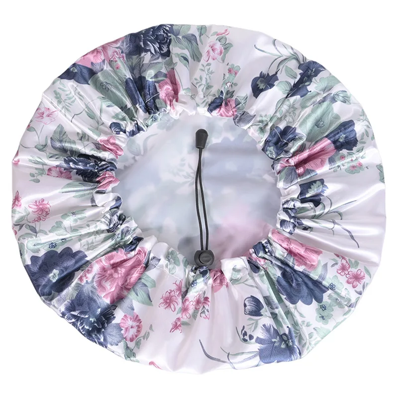 Floral Reusable Shower Cap for Women
