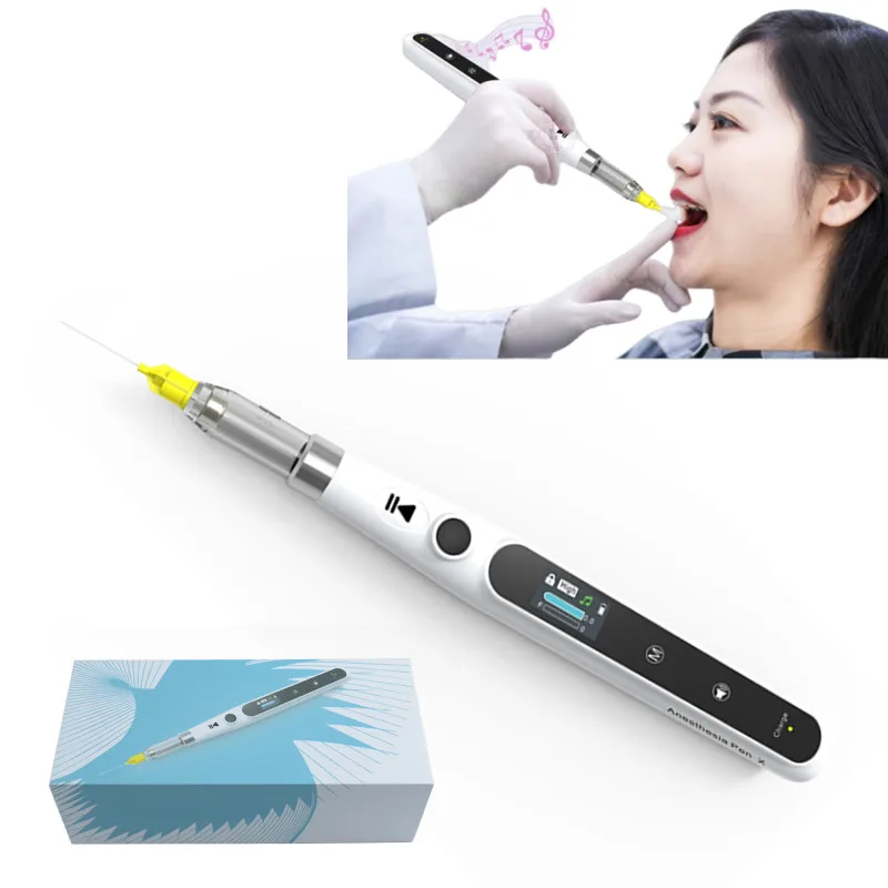 

Wireless LCD Display D ental Oral anesth esia Injector with Music Painless Local anesth esia Oral Therapy Equipments Accessories