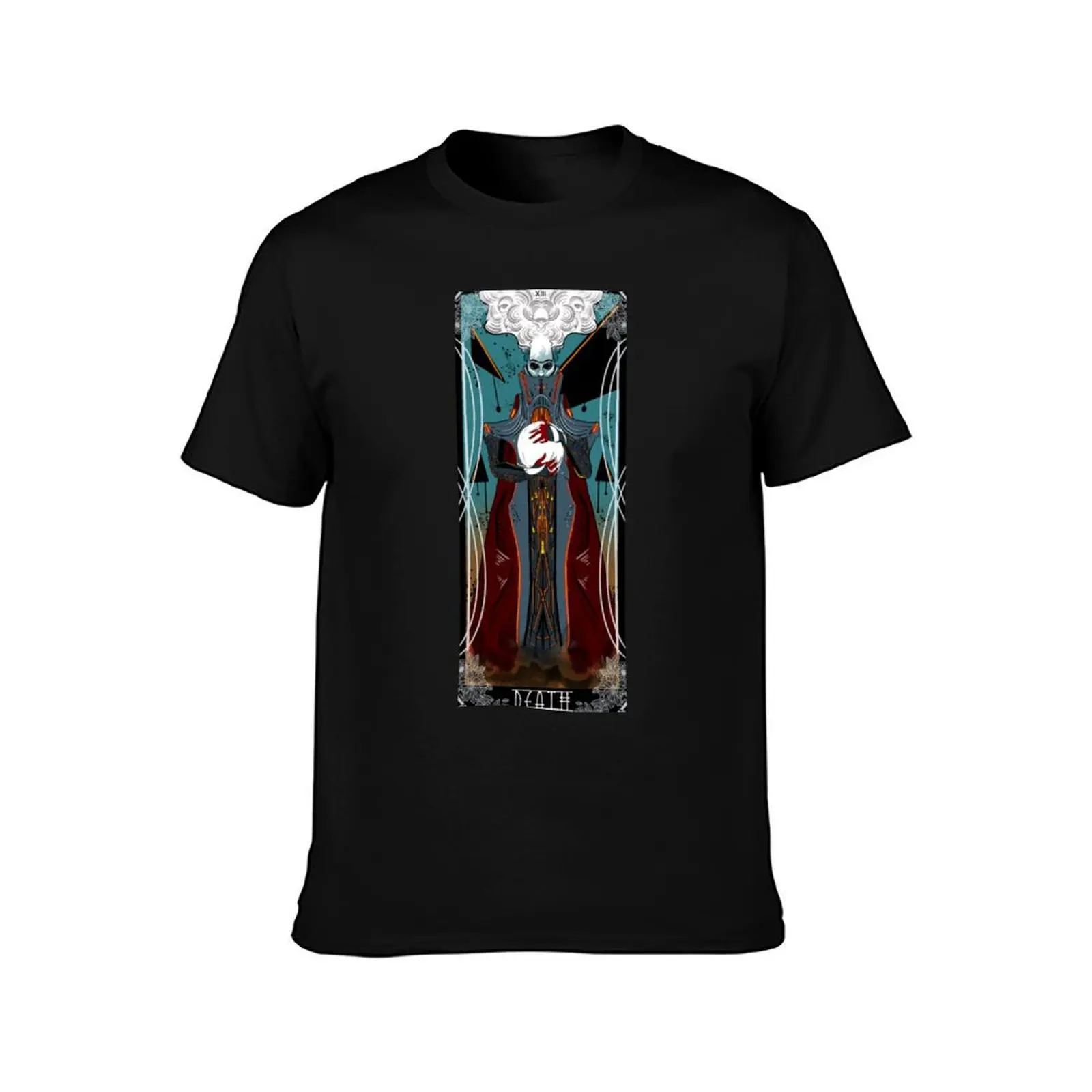Death Destiny Tarot With Border T-Shirt Big and Tall Loose Fit T-Shirt