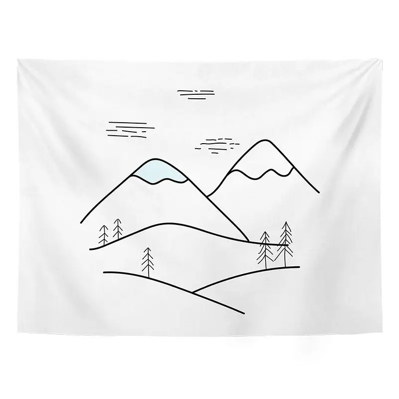 VIKAMA Black White Reading Small Black Cat Tapestry, HD Wear-Resistant Background Cloth for Cozy Reading Nook Decor