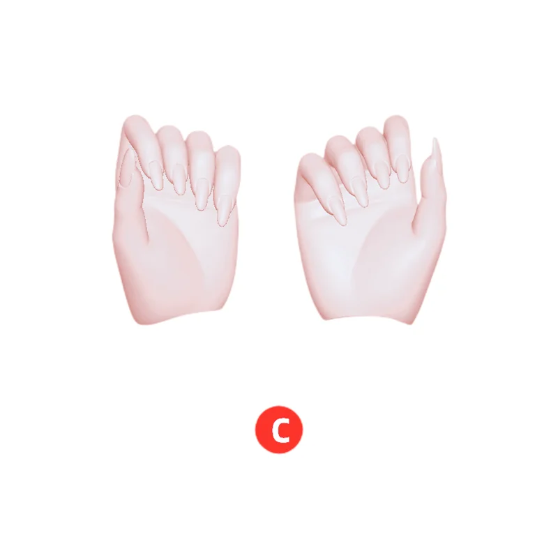 BJD Doll 1/4 Long Nail Hand Magnet Connected Applies To The Minifee Doll Body Resin Doll Figures Hand Only