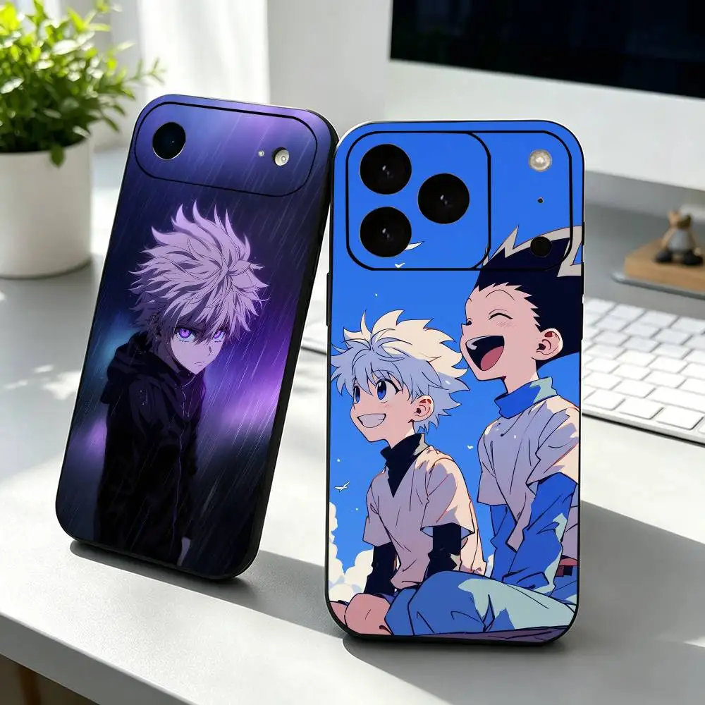 Anime Killua Zoldyck H-Hunters K-kilua   Phone Case For iPhone 17, 16,15,14,13,12,11 Plus,Pro Max, Others Soft Black Cover