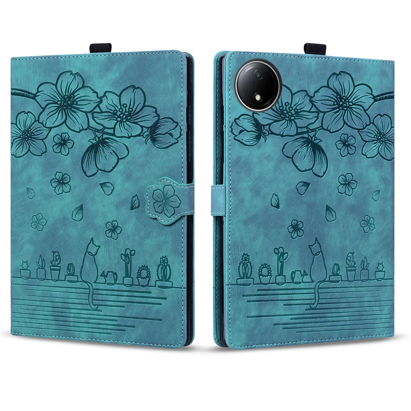 Tablet Funda For Redmi Pad SE 8.7 inch Case Cat Flower Wallet Flip Cover For Redmi Pad SE 4G 8.7 Cover Case Coque