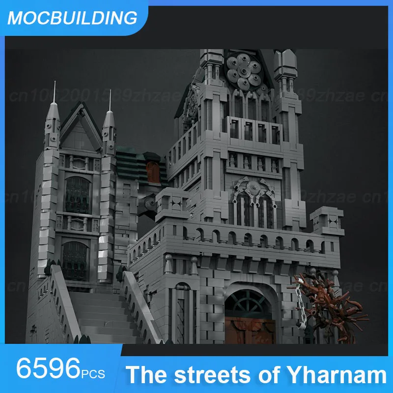 Moc blocos de construção as ruas de yharnam modelo diy montar tijolos arquitetura exibição brinquedos educativos natal presentes 6596 pçs