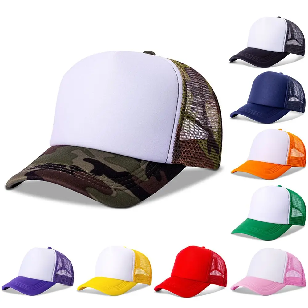 

Fashion Flat Visor Mesh Sunhat Baseball Cap Snapback Trucker Hat