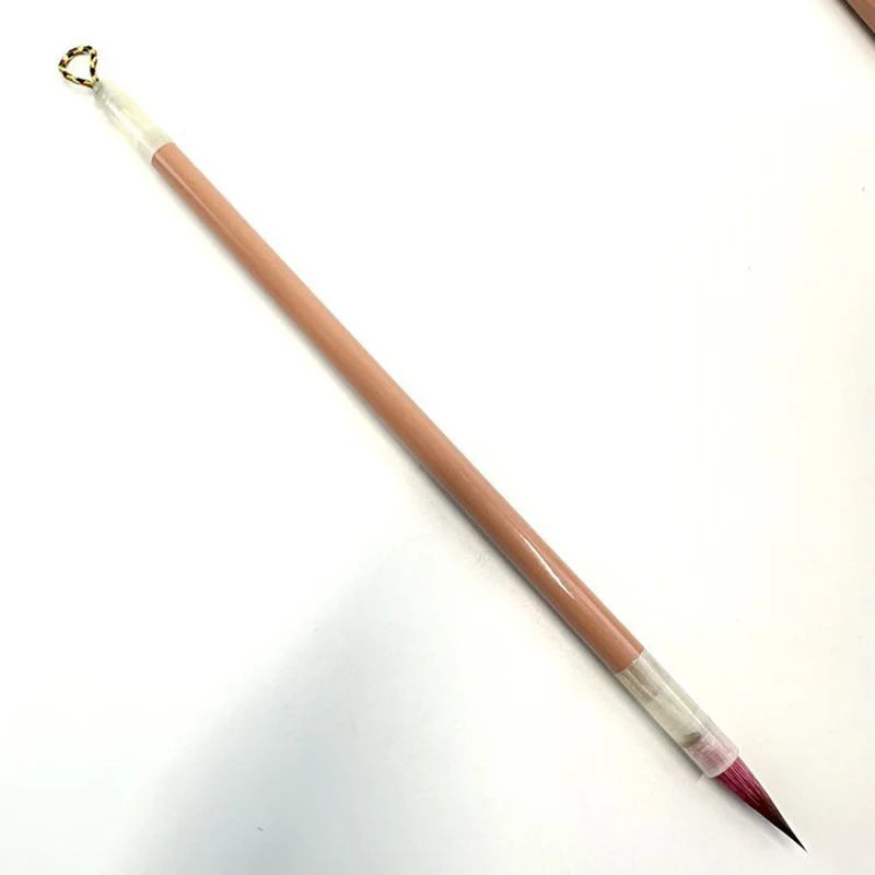 2Pcs Luxurious Calligraphy Brushes Red Wolf Weasel Hair Writing Brush Chinese Traditional Write Brushes Small Regular Script Pen