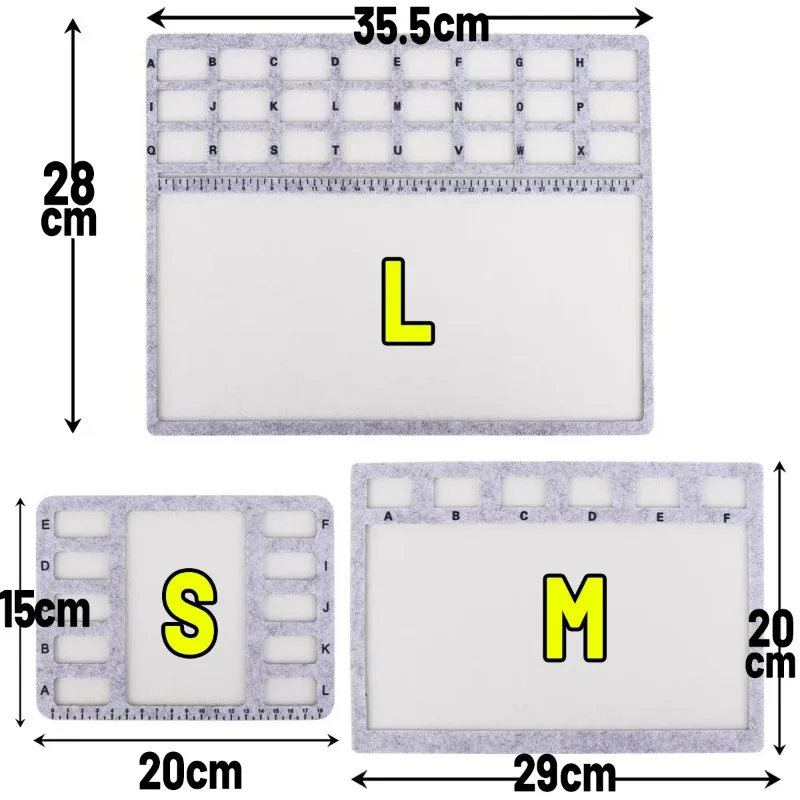 Felt Beading Mat Soft Nonslip Felt Surfaces for Jewelry Making Supplies Measurement Markings Nonslip Bead Crafting Mats Crafts