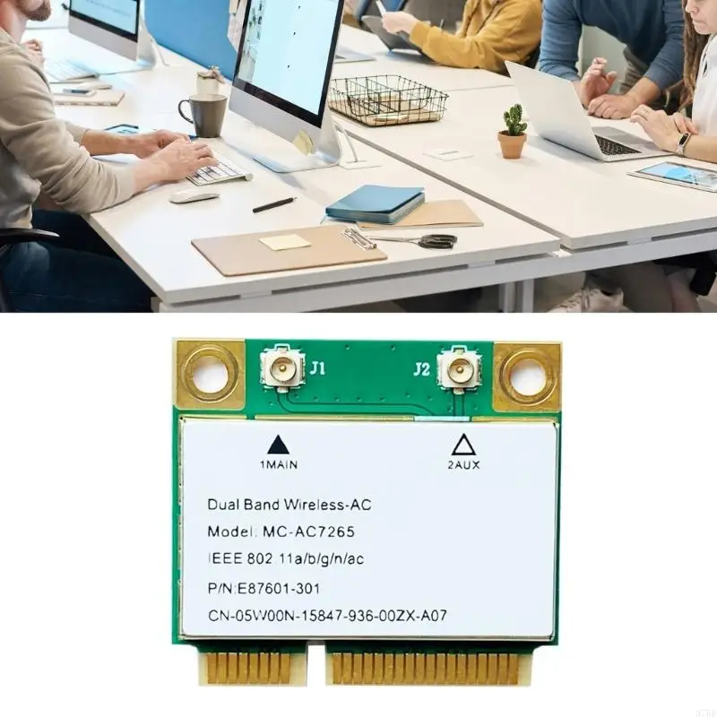 97BF 1200Mbps Wireless Networking Card MC AC7265 2.4G 5GHz Compatível com 4.2 Adaptador