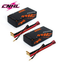 2PCS CNHL 2S Shorty Lipo Battery 7.4V 4900mAh 120C HardCase With Deans T Plug For RC Drift Car Truck Tank Vehicle Truggy Buggy